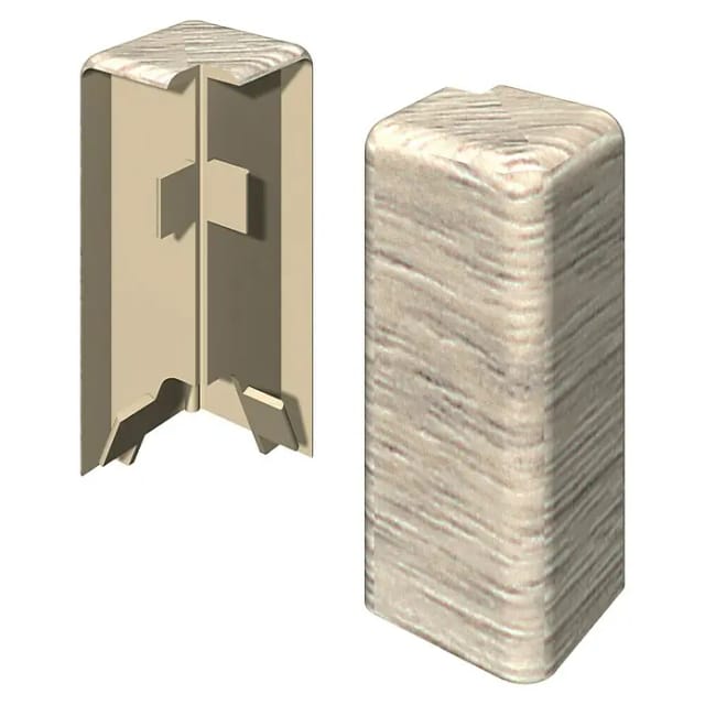 Egger Außenecke Kubisch 6 cm Esche Grau 2 Stück