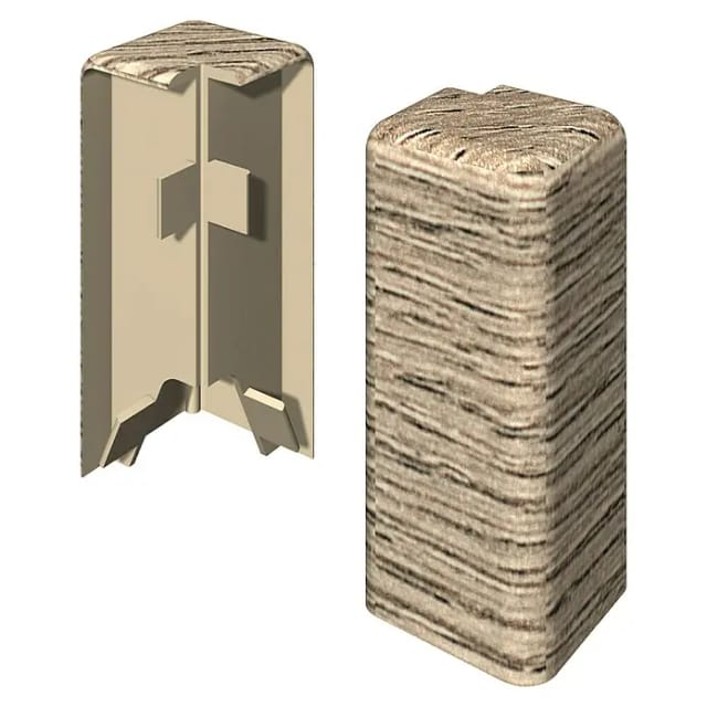 Egger Außenecke Kubisch 6 cm Eiche Graubraun 2 Stück