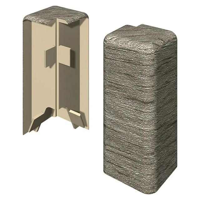 Egger Außenecke Kubisch 6 cm Eiche Grau 2 Stück