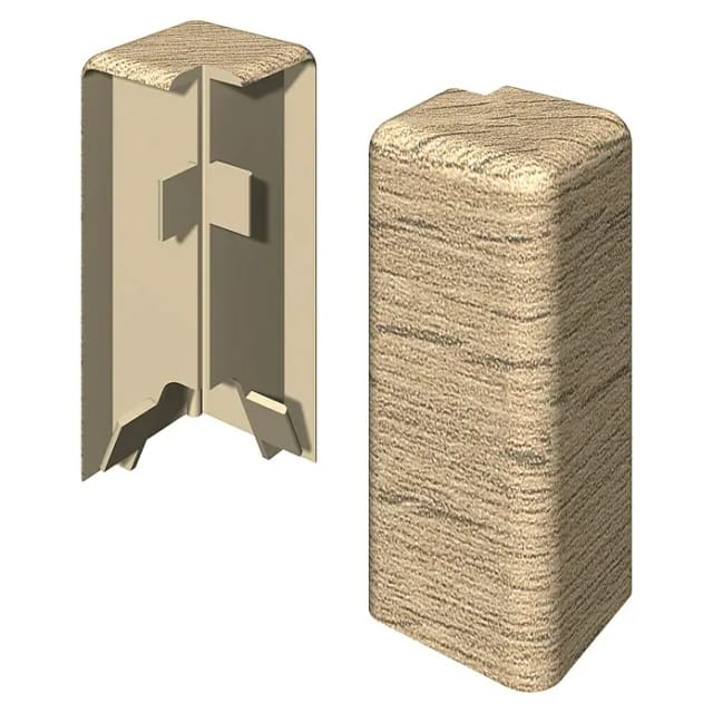 Egger Außenecke Kubisch 6 cm Eiche Mittelbraun 2 Stück