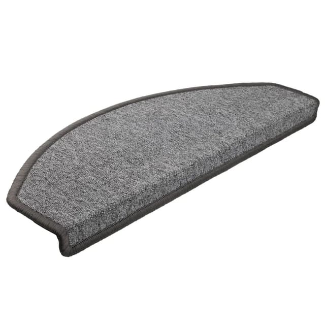 vidaXL Stufenmatten 10 Stk 65x24x4 cm Dunkelgrau Halbrund Groß 149753