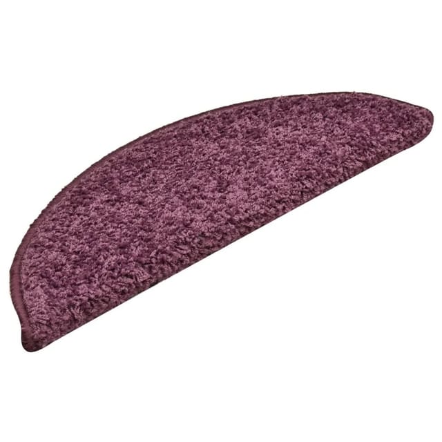 vidaXL Stufenmatten 15 Stk 56x17x3 cm Dunkelviolett Halbrund 322384