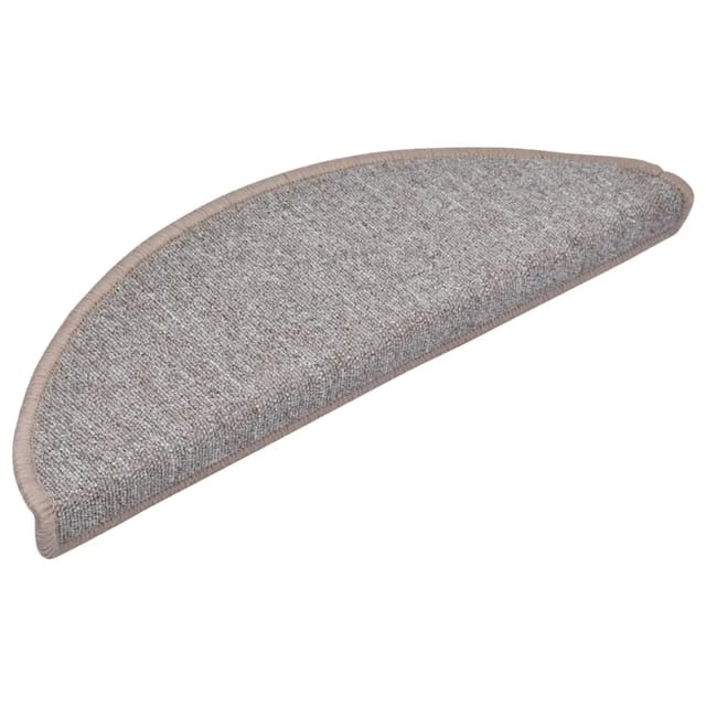 vidaXL Stufenmatten 10 Stk 65x24x4 cm Hellbraun Halbrund Groß 149755