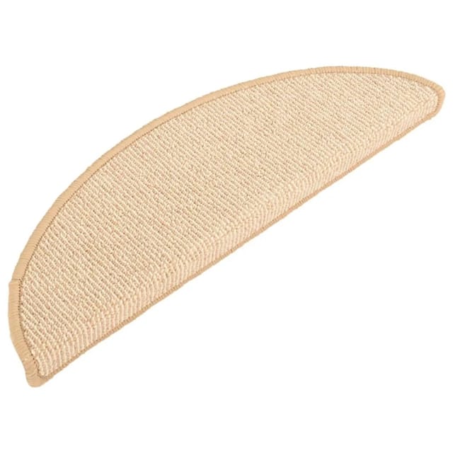 vidaXL Stufenmatten 15 Stk 65x21x4 cm Creme Halbrund Groß 149861