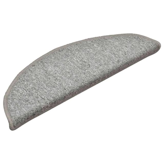vidaXL Stufenmatten 30 Stk 56x17x3 cm Hellgrau Halbrund 3365746