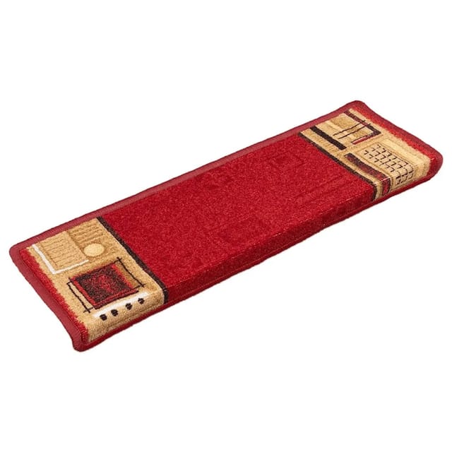 vidaXL Stufenmatten Selbstklebend 10 Stk 65x21x4 cm Rot 149839