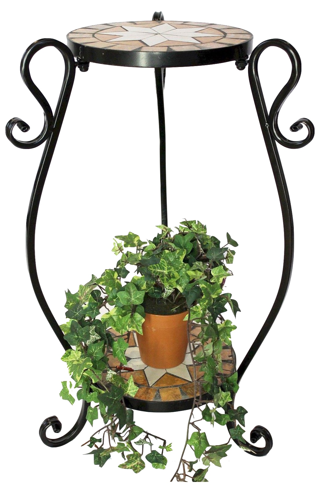 Dandibo - Blumenhocker Mosaik Rund 61 Cm Blumenständer 12019 Beistelltisch Pflanzenständer Mosaiktisch