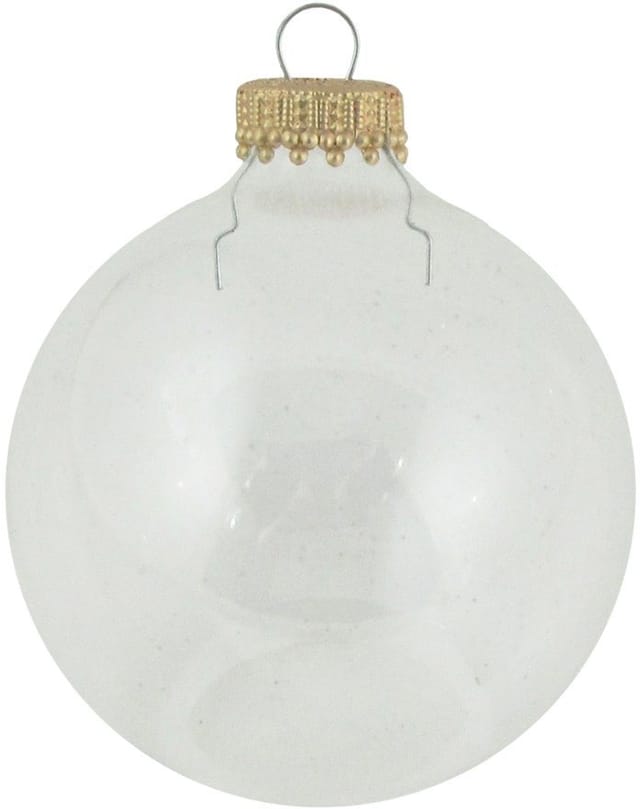 Krebs Glas Lauscha Weihnachtskugeln Transparent Uni 8er-Set 7cm