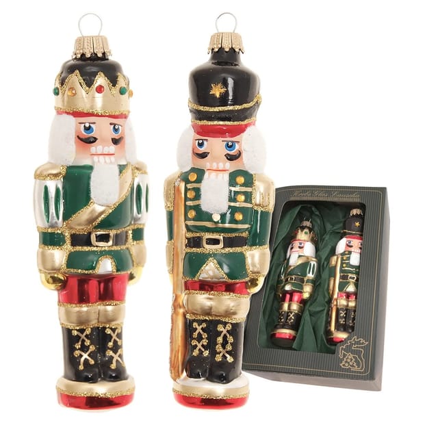 Krebs Glas Lauscha Baumschmuck Nussknacker Set Mehrfarbig 13cm