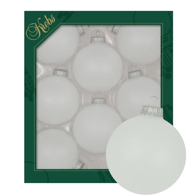 Krebs Glas Lauscha Weihnachtskugeln Frost Uni 8er-Set 7cm