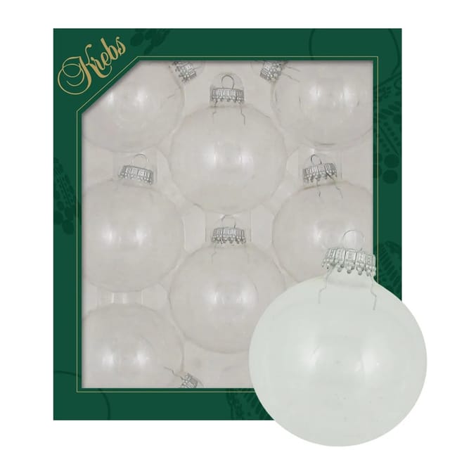 Krebs Glas Lauscha Weihnachtskugeln Transparent 8er-Set 7cm