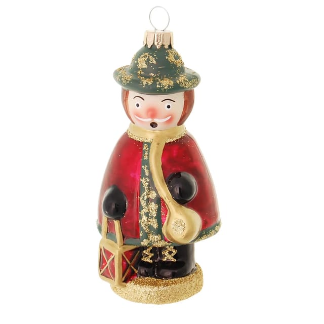 Krebs Glas Lauscha Baumschmuck Räuchermännchen Rot 12cm