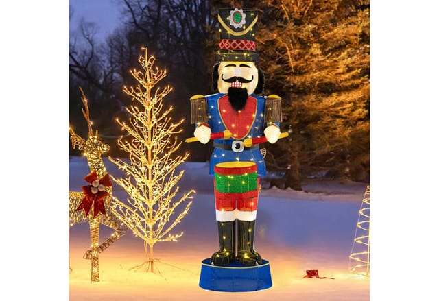 Costway Weihnachten Nussknacker Figur Groß Weihnachtsdeko XXL 185 cm