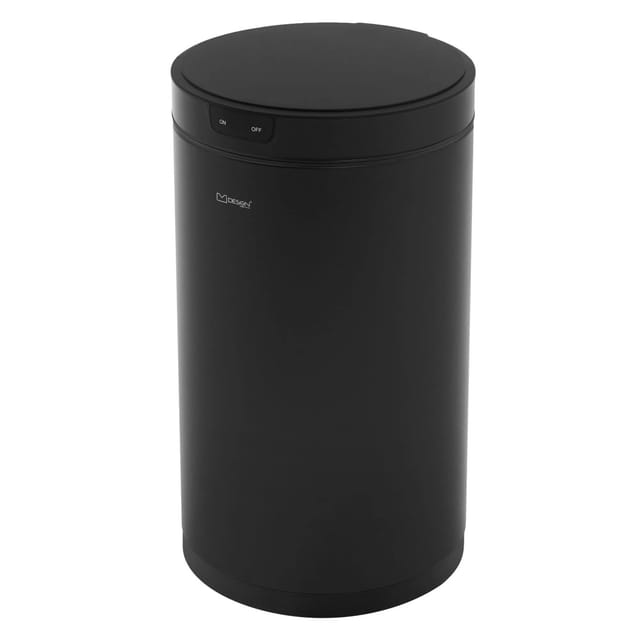 ML-Design Mülleimer mit Sensor 30L Rund Stahl Schwarz Automatisch