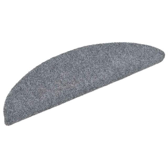 vidaXL Stufenmatten Selbstklebend 20 Stk 56x17x3 cm Hellgrau Halbrund 3365670