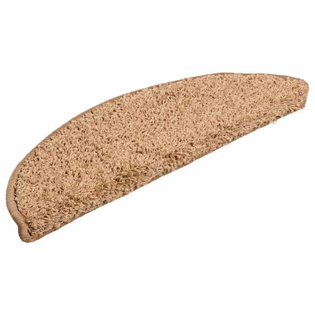 vidaXL Stufenmatten 30 Stk 56x17x3 cm Beige Halbrund 3365801