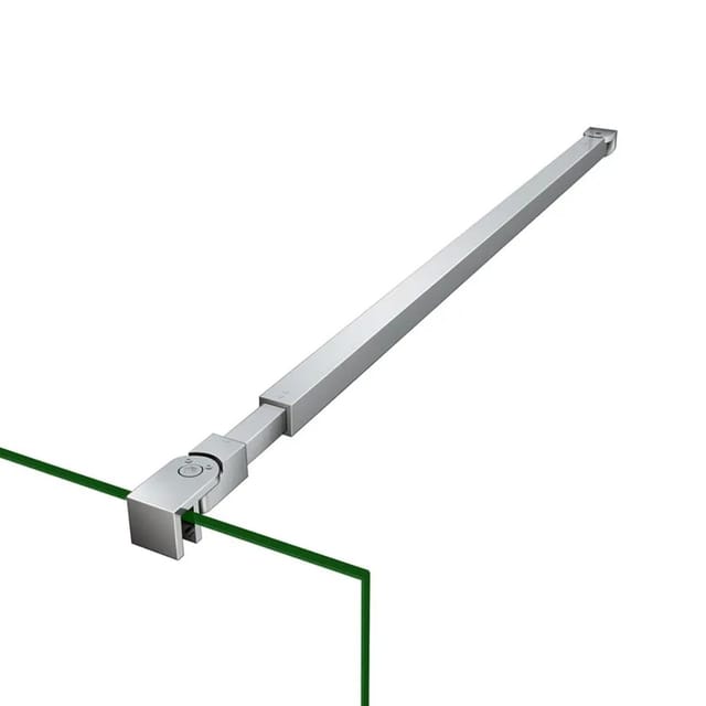 Duschparadies Stabilisierungsstange Ausziehbar 73-120cm Stabilisator x 2 Für 6-10mm Glas Walk-in Dusche Glas Seitenwand Chrom