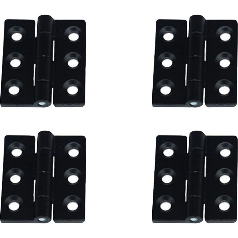 Klappscharniere – Set Mit 4 Schranktürscharnieren, Zinklegierung, Schwarz, 60 X 60 X 6 Mm