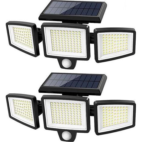 Neue Smarte Solarleuchte Mit Bewegungsmelder, Außenbeleuchtung Für Garten, Wandleuchte Für Eingang Und Garten, Wasserdicht, Energieeffizient, 210 Leds, Alles In Einem