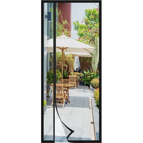 Magnetisches Moskitonetz Für Türen Und Fenster 90x210 Für Schiebetüren, Eingangstüren, Drehtüren, Rolltore, Wohnwagen, Balkone, Wohnmobile