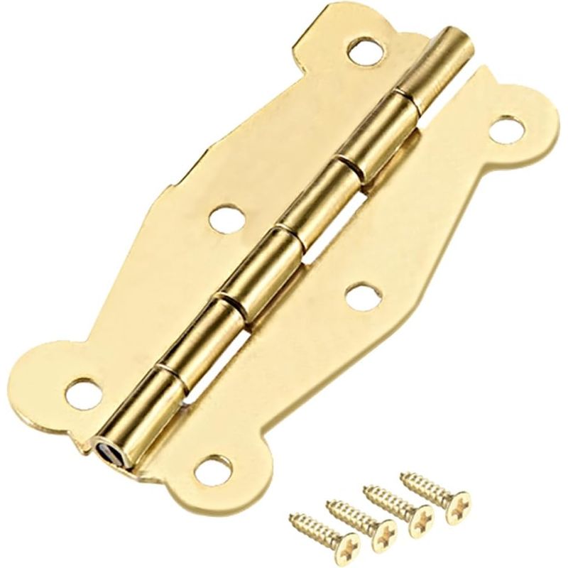 Retro-scharniere (5 Cm) – 10er-pack, Klappbare Scharniere Aus Geschnitztem Eisen Mit Schrauben – Für Türen, Fenster Und Heimwerkerprojekte