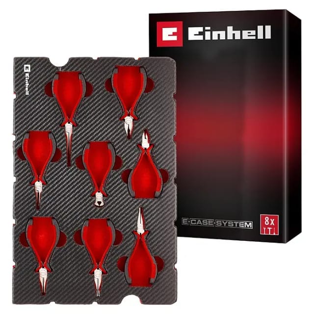 Einhell Werkzeug-Pad Feinmechaniker-Zangen E-Case 8-teilig