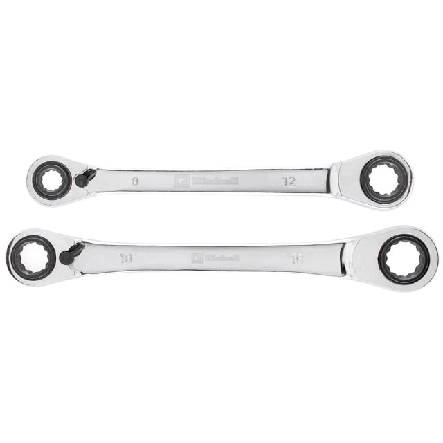 Einhell Doppel-Ratschenringschlüssel-Set 4-in-1-Funktion 2-teilig