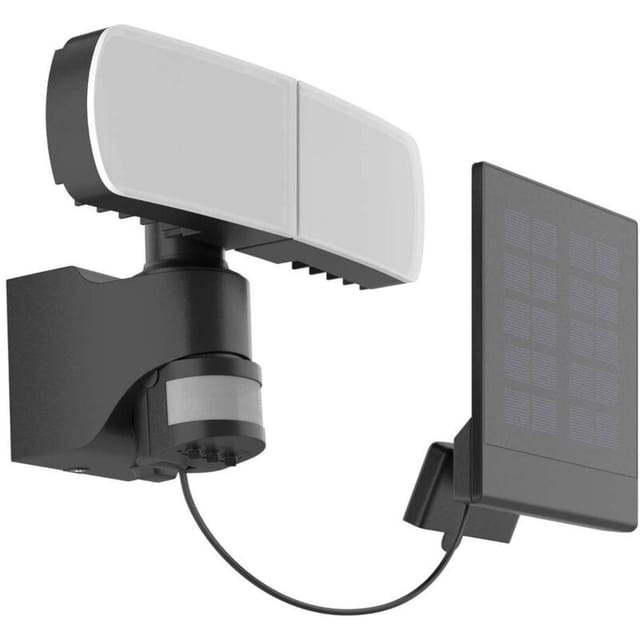 Arcchio LED Solarleuchte Außen Lissano 9936010 mit Bewegungsmelder Spritzwassergeschützt Modern in Schwarz 1-flammig