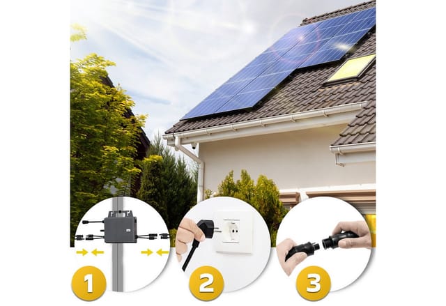 SUNNIVA Balkonkraftwerk 920 W mit TSUN 800 W Wechselrichter inkl.5m Kabel 2x 460 W Solarmodule Bifazial Fullblack Glas-Glas