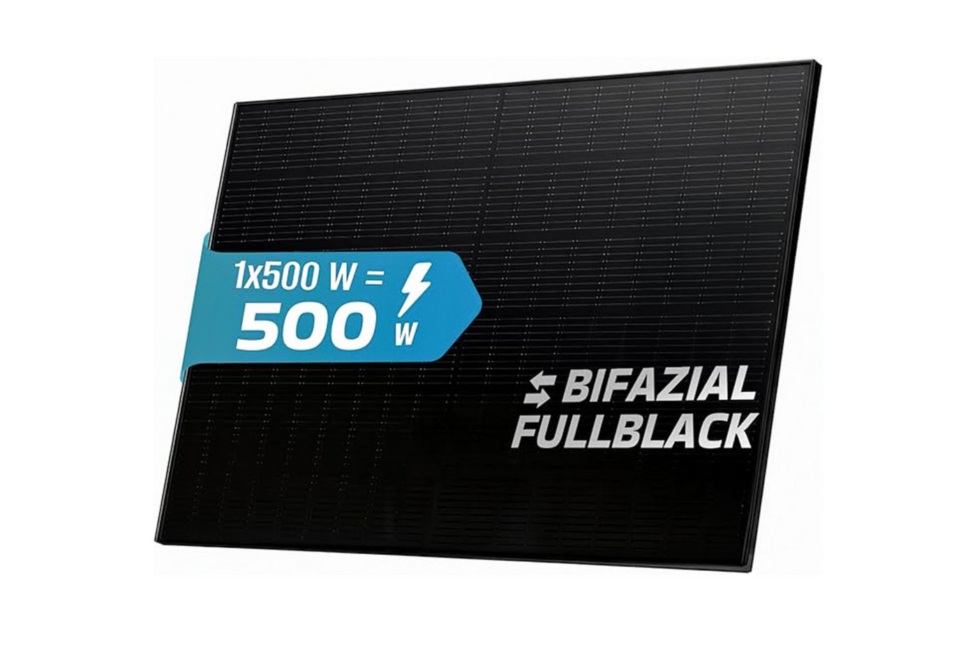 SUNNIVA Solarmodul 500 W Full Black Bifazial Glas/Glas PV Modul Solarpanel PMax 500W Bifacial N-Type für Balkonkraftwerk oder PV Solar Anlage Bild 2