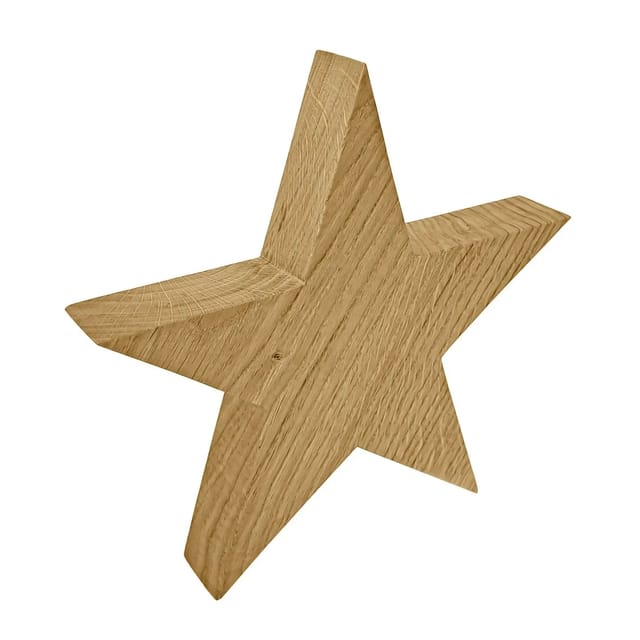 Erst-Holz Holzsterne aus Eiche Weihnachtsdekoration Stern Eiche 26 cm