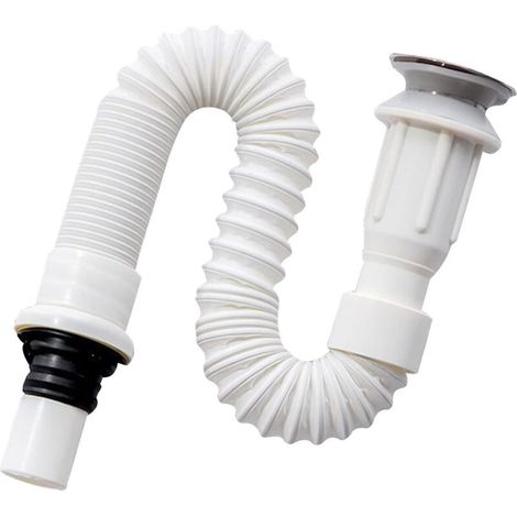 Flexibler, Ausziehbarer Waschbecken-siphon (40 Bis 80 Cm) – Wasserdichter Abfluss Für Beengte Platzverhältnisse – Geruchsdichte Gummidichtung