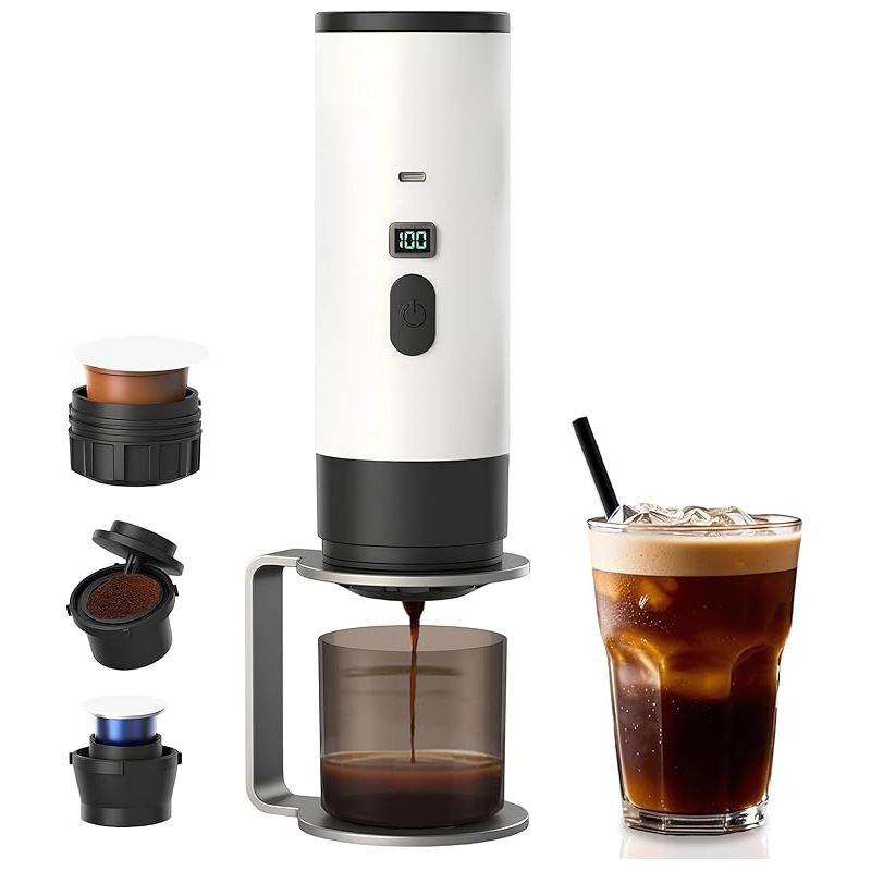 Tragbare, Manuell Bedienbare Espressomaschine, Ideal Für Camping Und Auto Selbstheizende Espressomaschine Mit Usb-c-schnittstelle