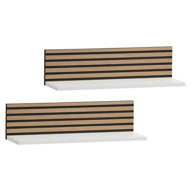 Schildmeyer Regal-Set Ryker 60 cm x 15,7 cm x 17,3 cm Weiß-Braun 2-tlg.