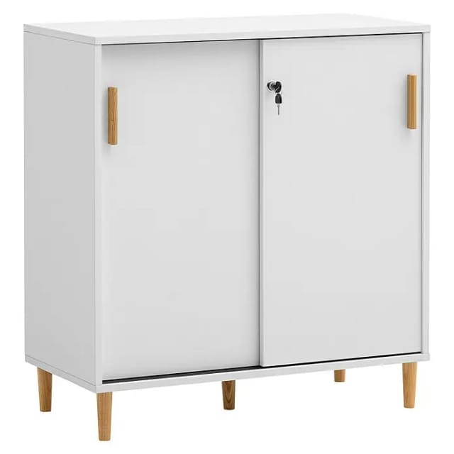 Schildmeyer Schiebetürenschrank Torge 84,8 cm x 80,1 cm x 38,2 cm Weiß-Matt