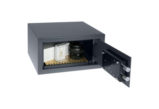 HMF 49217-11 Safe Tresor Schlüssel Möbeltresor 31 x 17 x 25 cm Anthrazit
