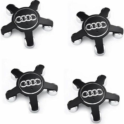 Satz Mit 4 Radkappen-emblemen 4f0601165 N, Für 135-mm-radkappen Für Audi (schwarz)..debuns
