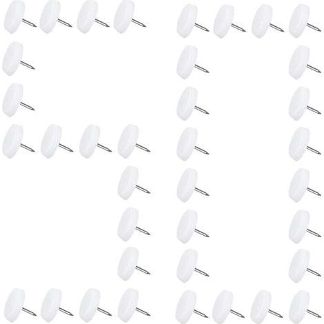 50 Stück Möbelgleiter, Teflonfüße, Zum Annageln Mit Schrauben, Stuhlbeschläge, 20 Mm Dick, Zum Schutz Von Möbeln Und Böden – 5 Mm Dick