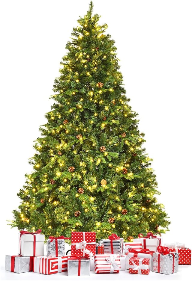 Costway Led Künstlicher Weihnachtsbaum Tannenbaum Geschmückt 240cm
