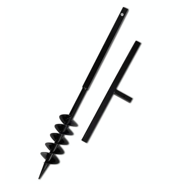 vidaXL Erdbohrer mit Griff 100 mm Verlängerungsrohr 13 m 270521