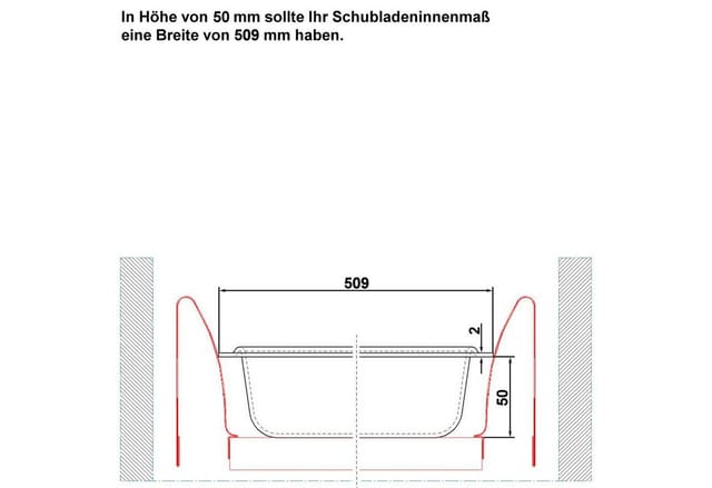SOTECH Besteckeinsatz ORGA-BOX II MAXI 462 x 509 x 50 mm Silbergrau Für Nobilia 60er Schublade