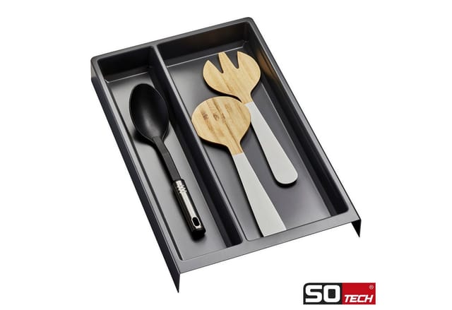 SOTECH Mehrzweckeinsatz SEPARADO Individual Schiefergrau Genarbt 300x474x51 mm Schubladeneinsatz Ab 40cm Schrankbreite