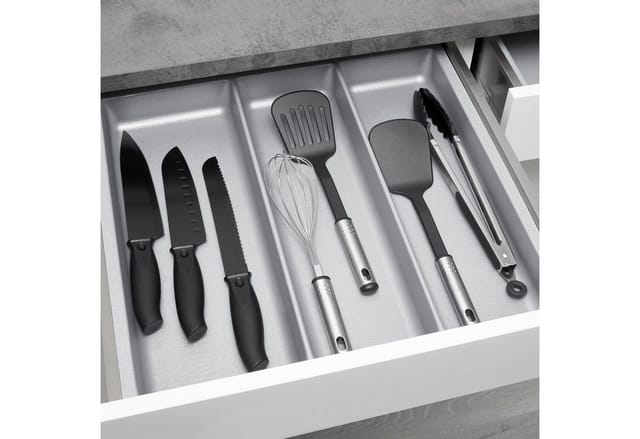 SOTECH ORGA-BOX-3 Multifunktionseinsatz Tiefe 473 mm Höhe 50,5 mm Silbergrau Schubladeneinsätze Breite 491 mm