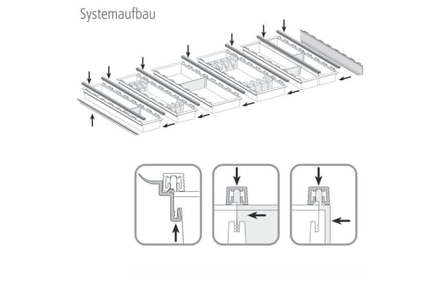 SOTECH Cuisio Besteckeinsatz 450 mm Höhe 55 mm Transluzent Graphitgrau mit Messerblock