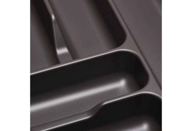 SOTECH Orga-Box VIII Besteckeinsatz 411 x 480 x 55 mm Lavagrau mit Perlstruktur Für 50er Schränke in Häcker Küchen