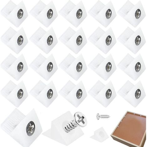 Ersandy – 100er-packung Schubladenverstärkungen – Robuste Kunststoffstützen – Schraubbefestigungen Für Durchhängende Schubladenböden – Abmessungen: 15 X 13 X 5 Mm