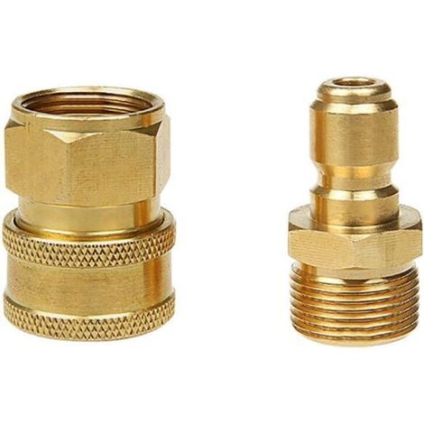 Satz Mit 2 M22 Messing-schnellkupplungen, Innen- Und Außengewinde, Maximaler Druck 5000 Psi, Für Hochdruckreiniger