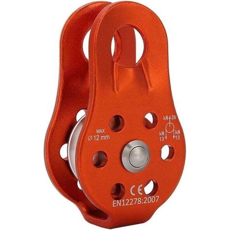 Hochleistungsfähige Einzelrolle Aus Aluminiumlegierung Für 12-mm-kletterseil, 26 Kn