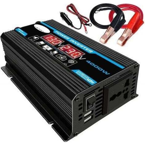 4000w 12v/220v Wechselrichter/stromwandler – Zwei 2,1a Usb-anschlüsse – Überlast- Und Kurzschlussschutz – Für Autos Und Boote