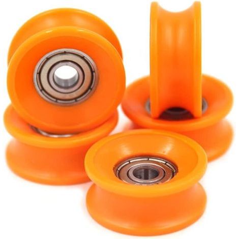 Satz Mit 5 Kugellagerrollen 6 X 30 X 13 Mm – Verstärktes Nylon Und Stahl – Für Bewegliche Und Verschiebbare Glastüren – Grid Cool
